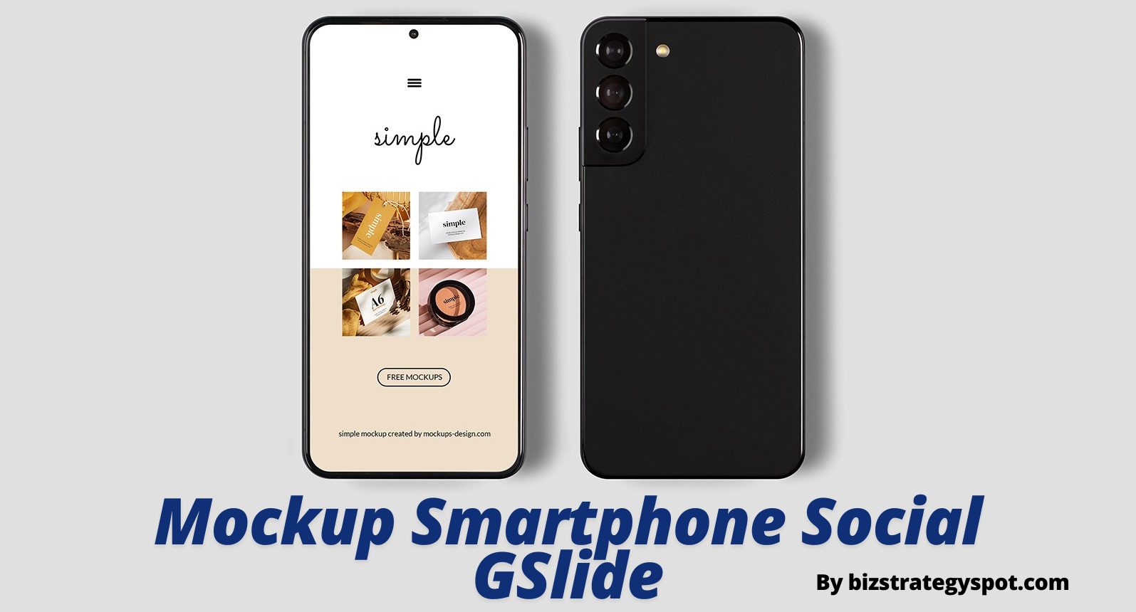 mockup smartphone social gslide