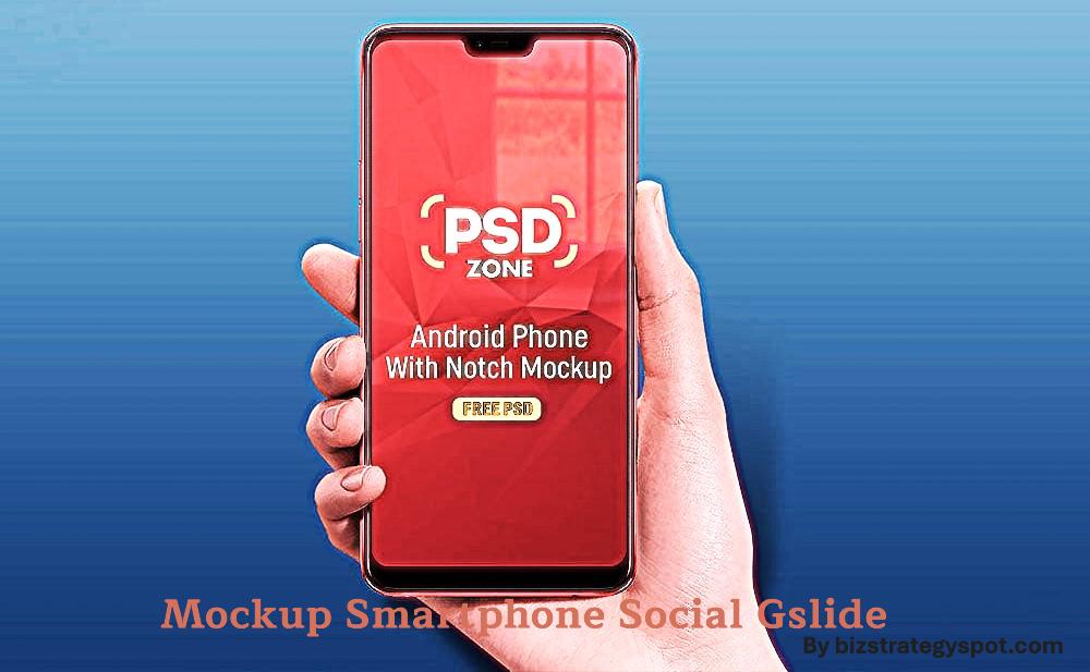 mockup smartphone social gslide